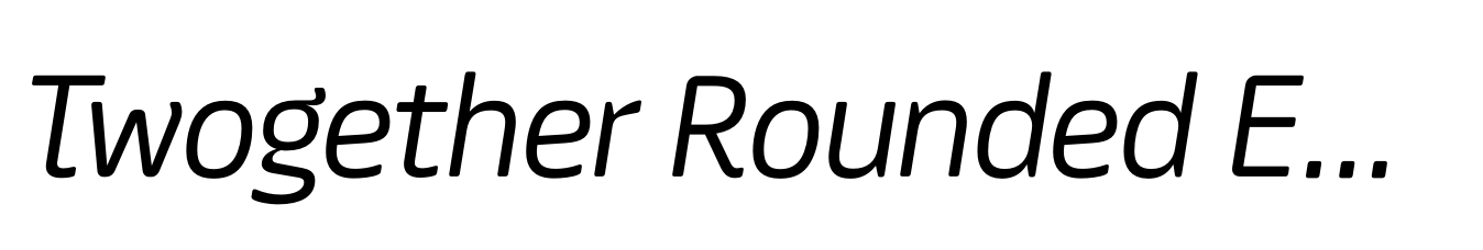 Twogether Rounded Extralight Italic